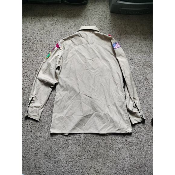 Boy Scouts Of America Mens Long sleeve Button Up Shirt No Size FITS LIKE LARGE - Picture 5 of 8